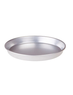 Molde cónico de aluminio para tartas con borde (alto 3 cm), diámetro 22 cm