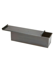 Molde para pan de sándwich con tapa de chapa azul, tamaño 30x10cm