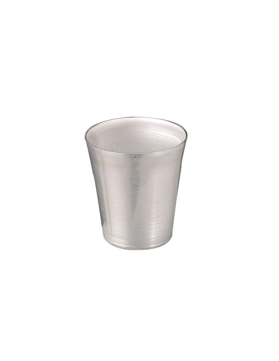 Molde alto de aluminio para flan, diámetro 7 cm.