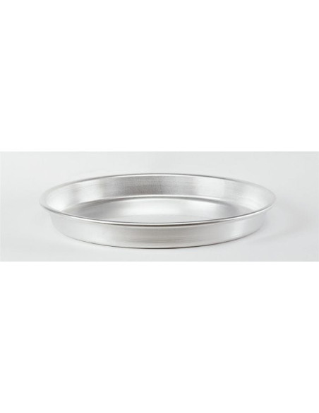 Molde redondo y pesado para pizza con borde para porciones de pizza (alto 4,5 cm), diámetro 50 cm