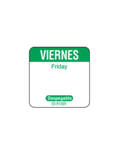 NCCO SR105R - Rollo de 1000 etiquetas despegables VIERNES | NCCO