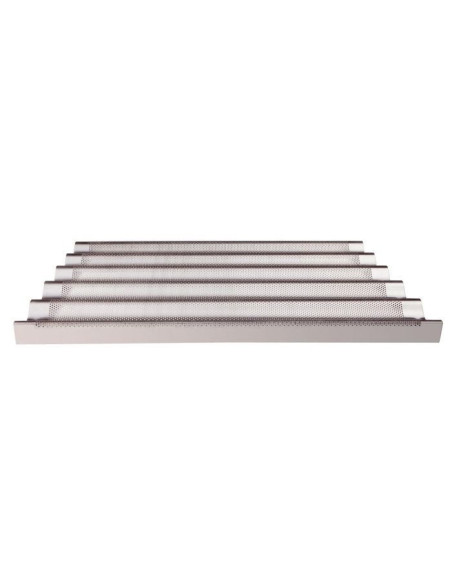 Molde para baguette de aluminio perforado, 60x40cm
