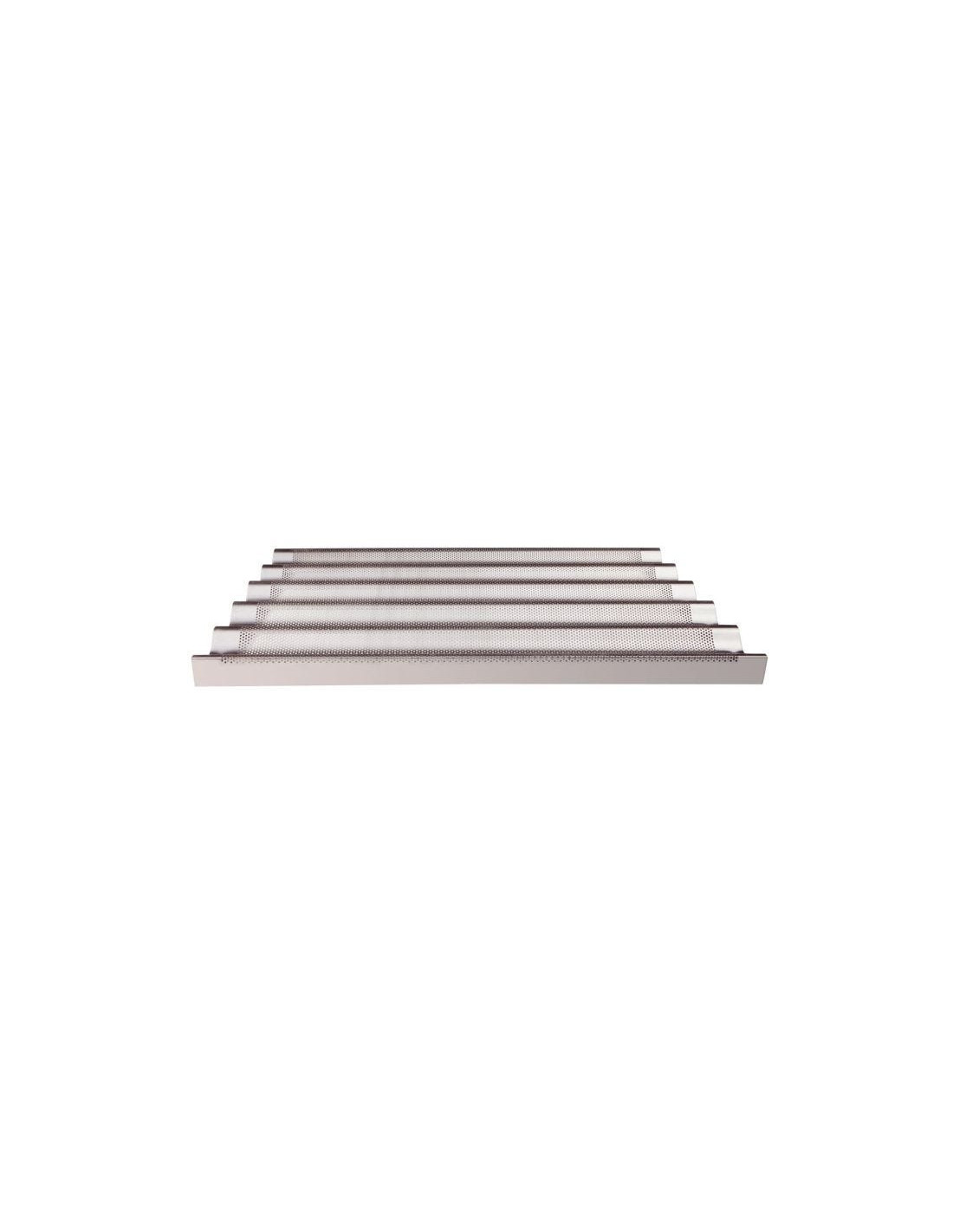 Molde para baguette de aluminio perforado, 60x40cm
