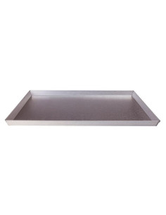Bandeja de horno rectangular de chapa aluminizada con borde recto, tamaño 80x60cm