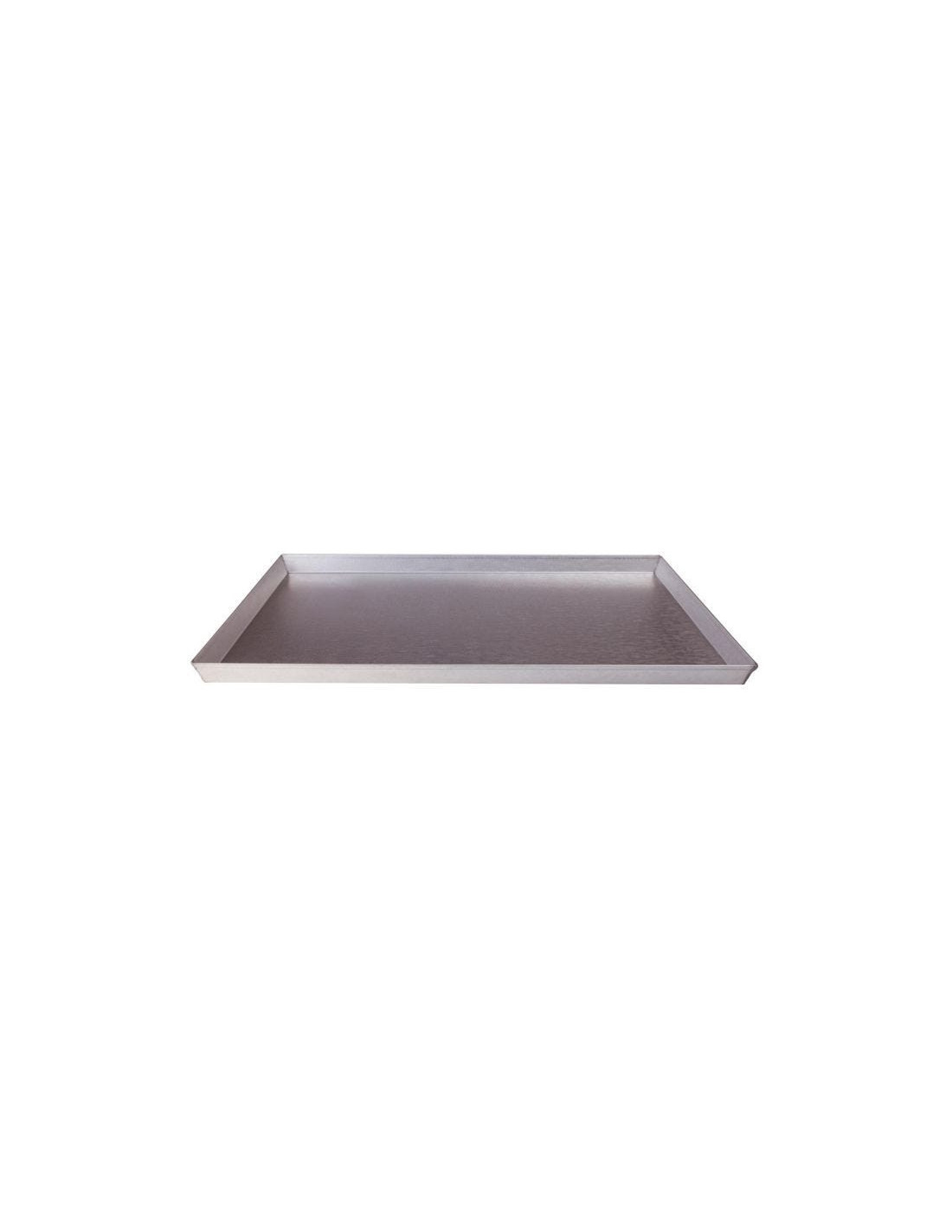 Bandeja de horno rectangular de chapa aluminizada con borde recto, tamaño 80x60cm