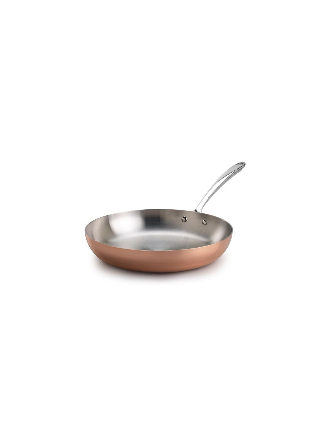 Sartén trilaminada de cobre para inducción con un asa, diámetro 32 cm