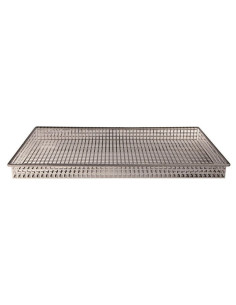 Bandeja de freír Gastronorm GN1/1 de acero inoxidable, 53x32,5 cm, altura 2 cm.