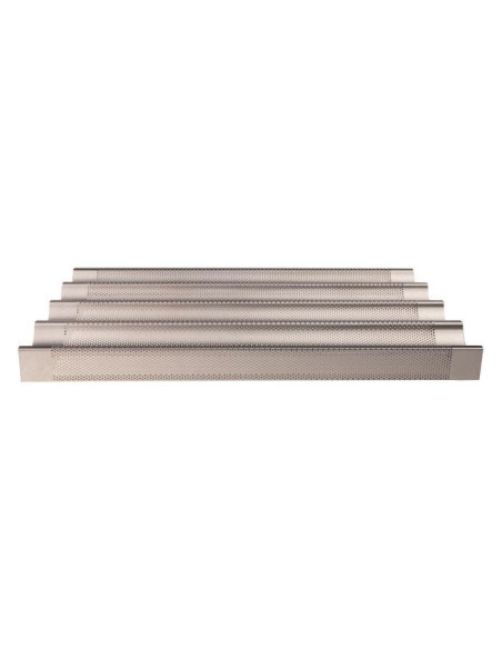 Bandeja de horno Gastronorm microperforada para baguettes cm.53x32,5 h.cm.6