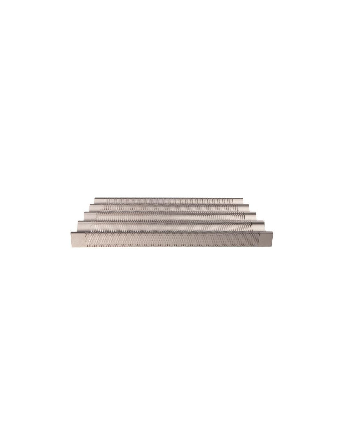 Bandeja de horno Gastronorm microperforada para baguettes cm.53x32,5 h.cm.6