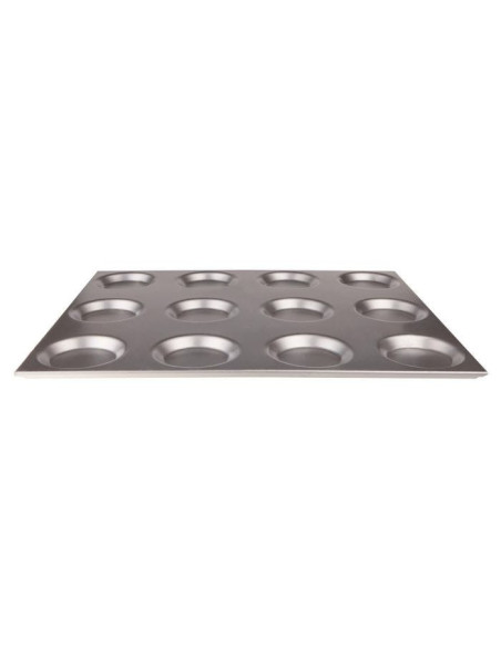 Bandeja de horno Gastronorm con 12 moldes, diámetro 12,5 cm. 53x65 h.cm.2