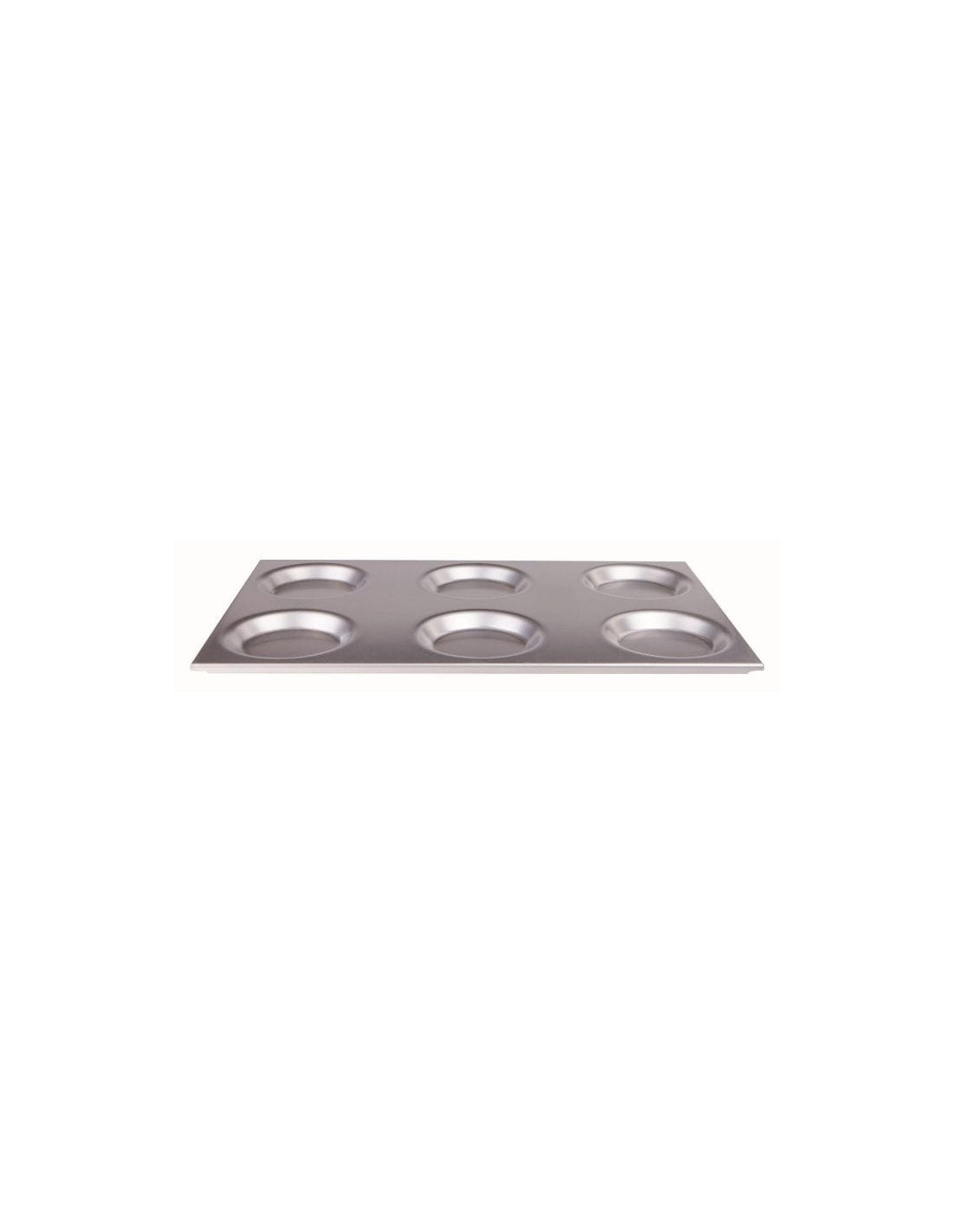 Bandeja de horno Gastronorm con 6 moldes, diámetro 12,5 cm. 53x32,5 h.cm.2