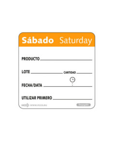 NCCO SRIDU2206 - Rollo de 500 etiquetas SÁBADO | Mejora Gestión 