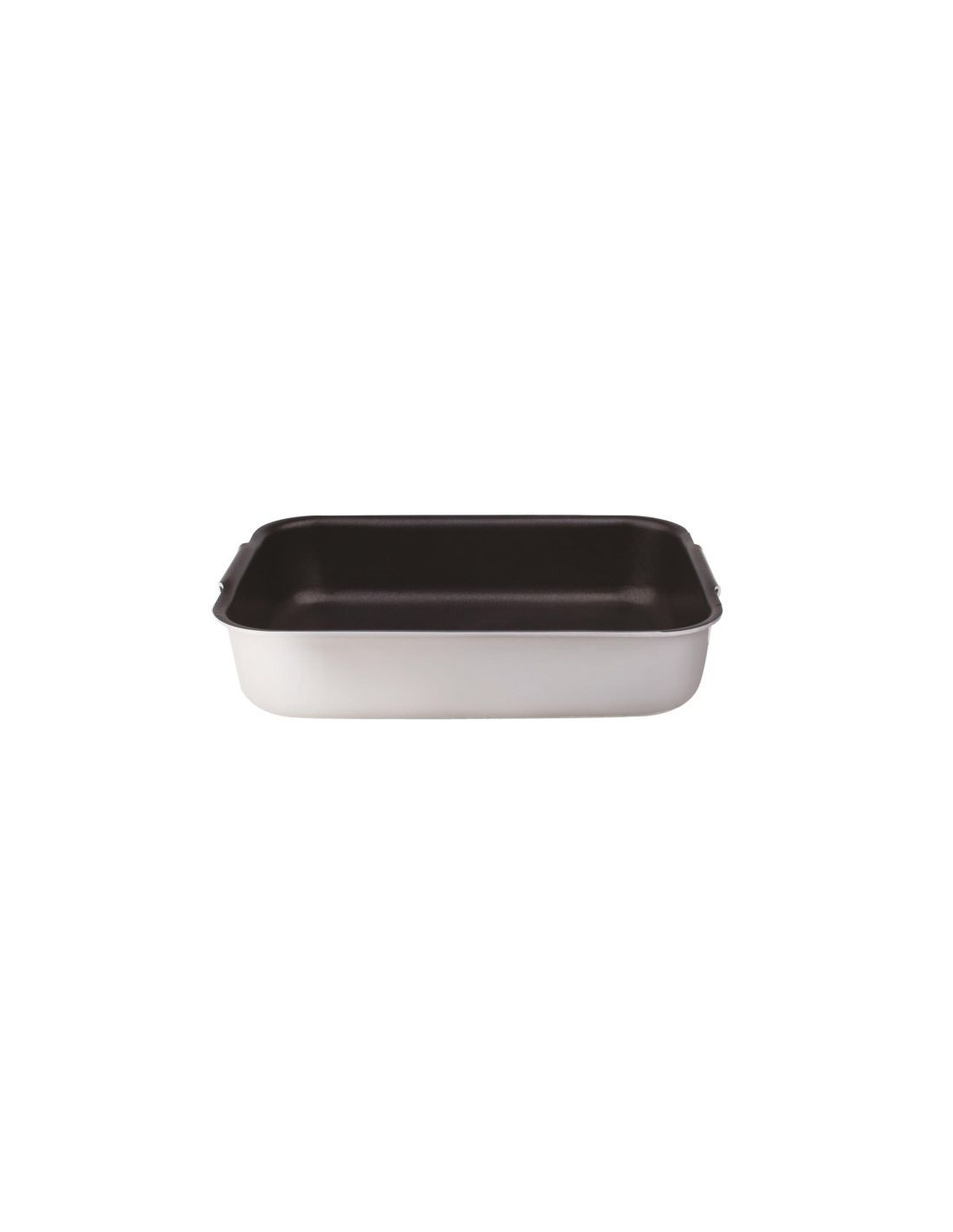 Bandeja rectangular para asar en aluminio antiadherente de 3 mm con esquinas redondeadas, dim. 45x30cm