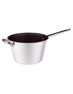 Olla para polenta de aluminio antiadherente de 3 mm con asa y agarre, diámetro 32 cm