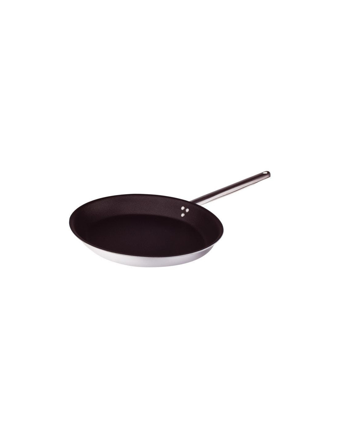 Sartén ovalada acampanada para pescado en aluminio antiadherente de 3 mm con un asa, diámetro 45x32 cm