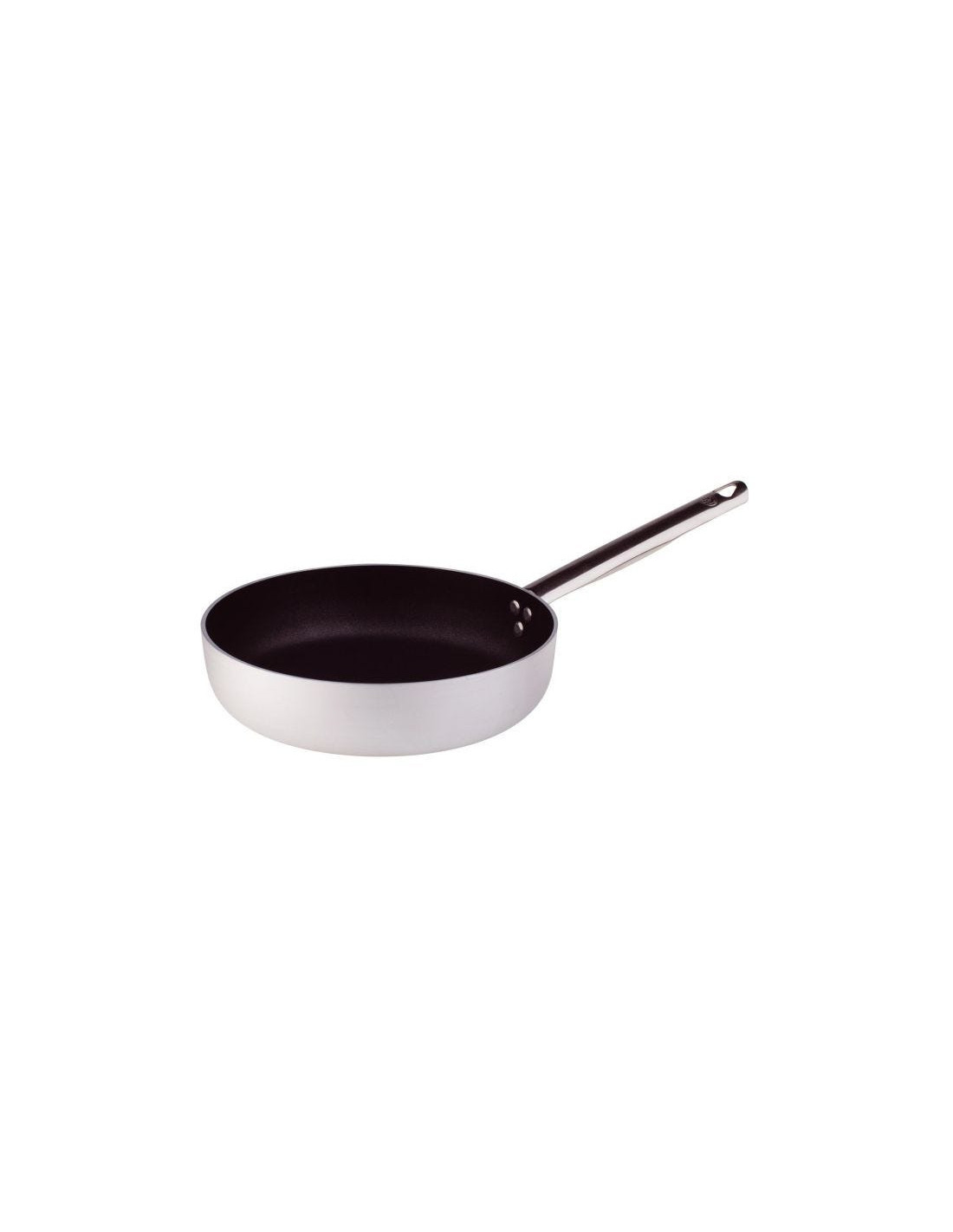 Sartén recta de aluminio antiadherente de 3 mm con mango, diámetro 32 cm