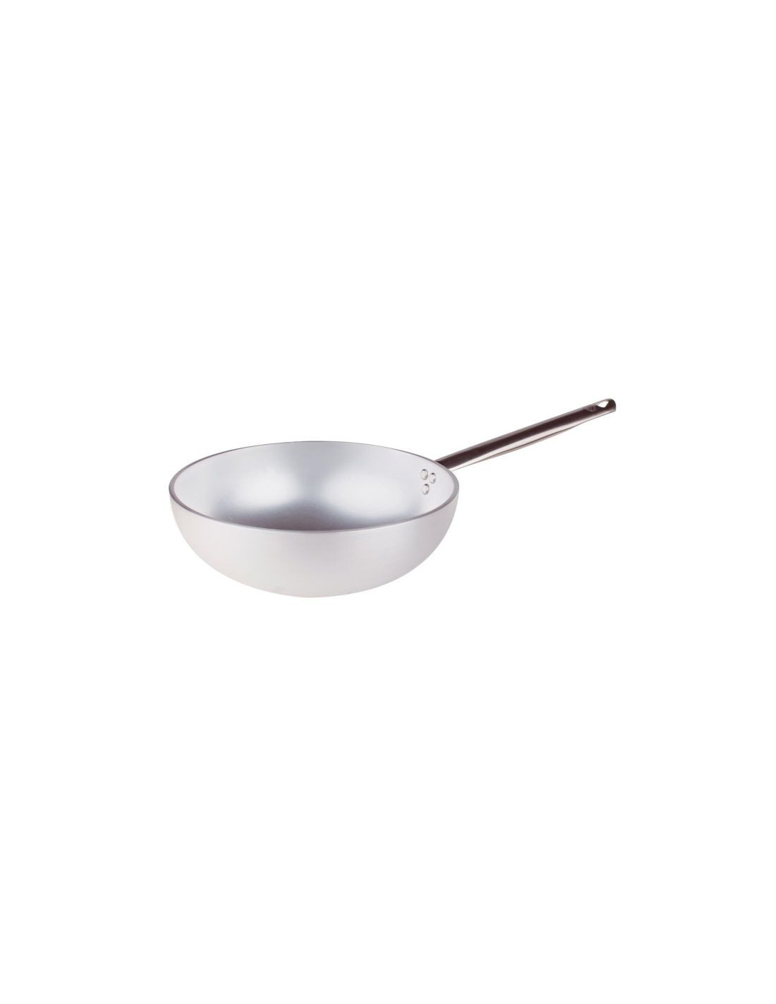 Wok radiante con fondo plano de aluminio de 5 mm, diámetro 28 cm