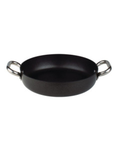 AGNELLI - 110SS24 - Cazuela de aluminio Alblack grosor 3 mm. - 24 cm. Ø x 5,5 cm. alt.