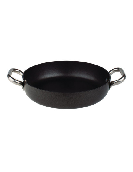 AGNELLI - 110SS36 - Cazuela de aluminio Alblack grosor 3 mm. - 36 cm. Ø x 7 cm. alt.