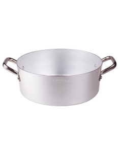Cacerola baja con asas de acero inoxidable de 2 mm, diámetro 20 cm