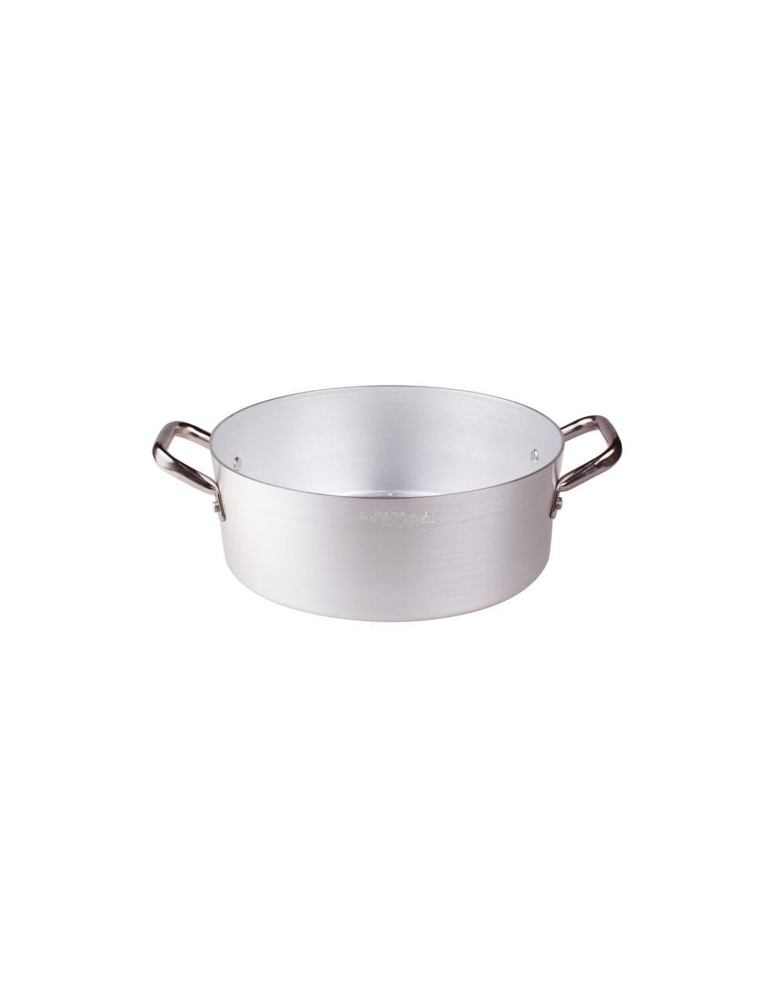 Cacerola baja con asas de acero inoxidable de 2 mm, diámetro 20 cm