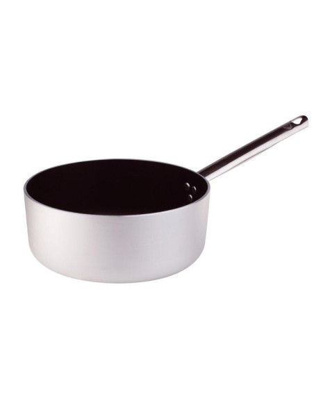 Cacerola baja de aluminio antiadherente de 3 mm con un asa, diámetro 24 cm
