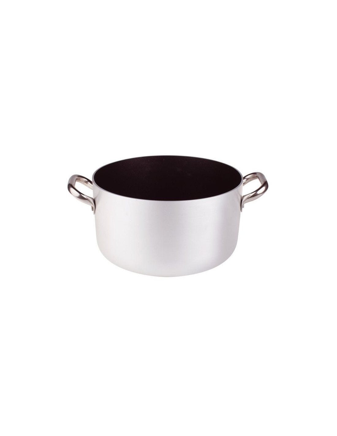 Cacerola de aluminio antiadherente de 3 mm, dos asas, diámetro 16 cm
