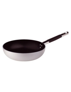 Sartén acampanada de aluminio antiadherente de 3 mm con mango frío, diámetro 24 cm