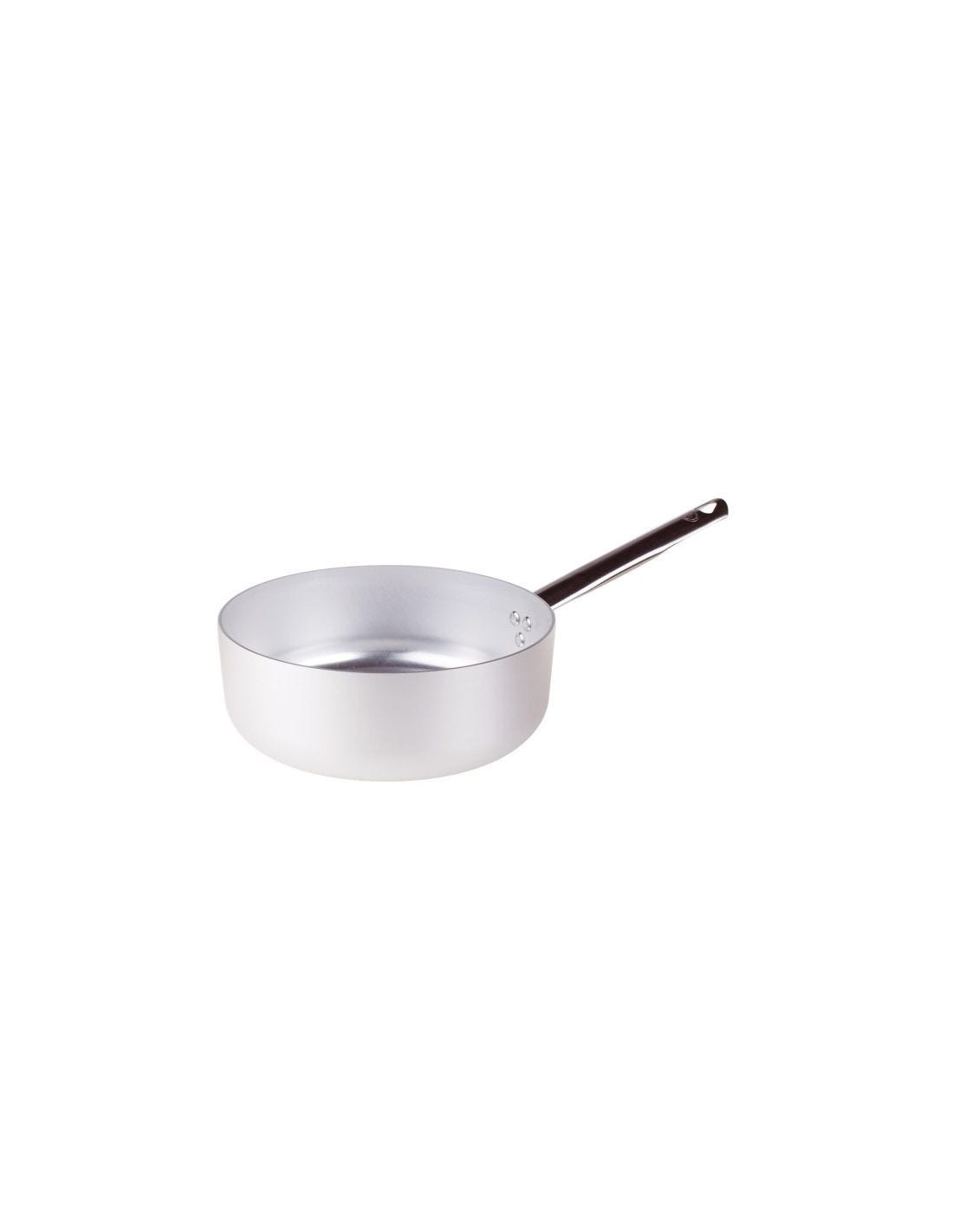Cacerola baja de aluminio de 3 mm con un asa, diámetro 24 cm