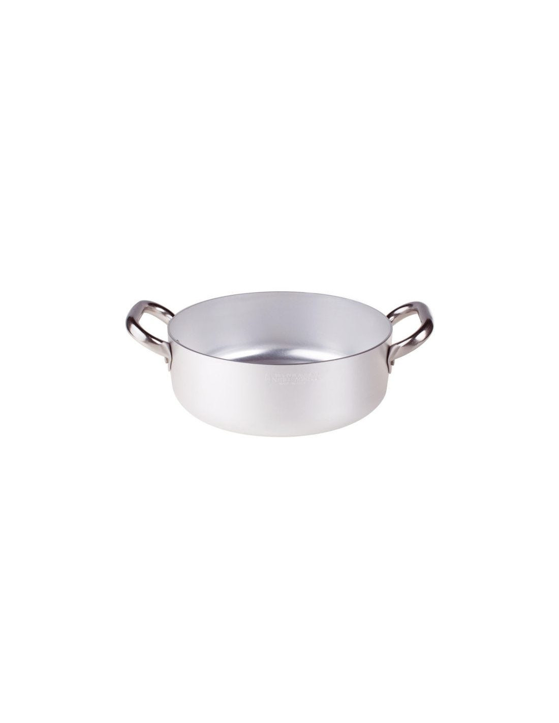 Cacerola baja de aluminio de 3mm con dos asas, diámetro 24cm