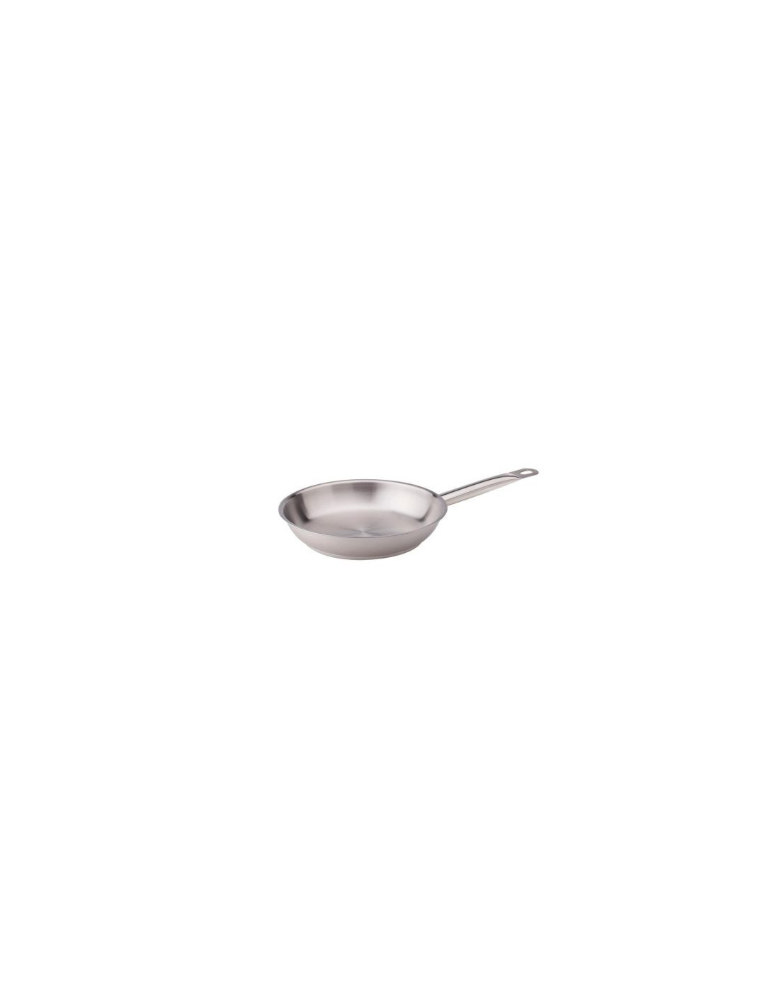 Sartén de acero inoxidable para inducción con mango tubular de acero inoxidable, diámetro 20cm