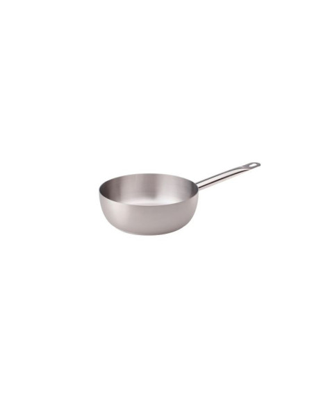 Cacerola cónica de acero inoxidable para inducción, un asa, diámetro 24cm