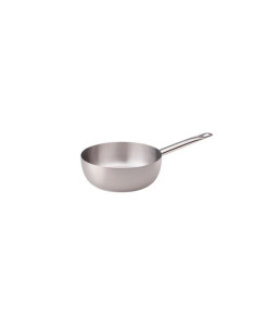 Cacerola cónica de acero inoxidable para inducción, un asa, diámetro 22cm