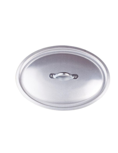 Tapa ovalada de aluminio de 3 mm con puente, diámetro 45 cm