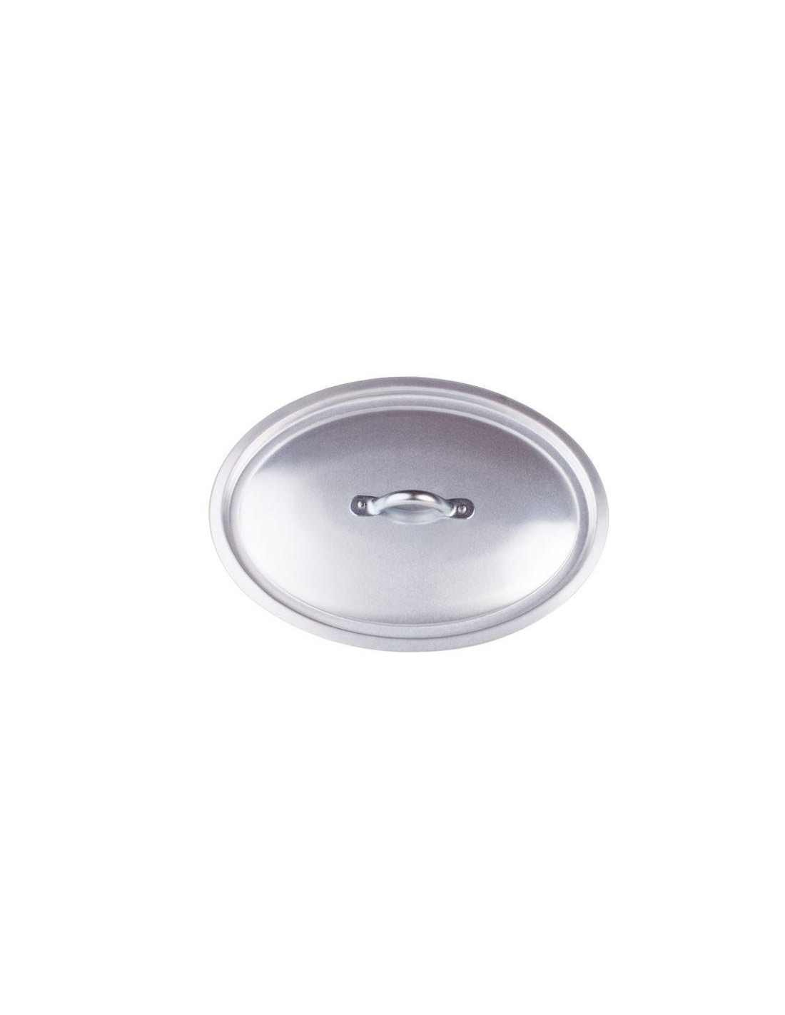 Tapa ovalada de aluminio de 3 mm con puente, diámetro 40 cm
