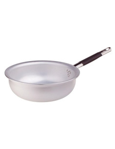 Sartén radiante mantecare para pasta y arroz en aluminio de 5 mm con mango cool, diámetro 28 cm