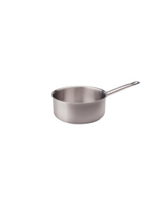 Cacerola baja de acero inoxidable para inducción, un asa, diámetro 28cm