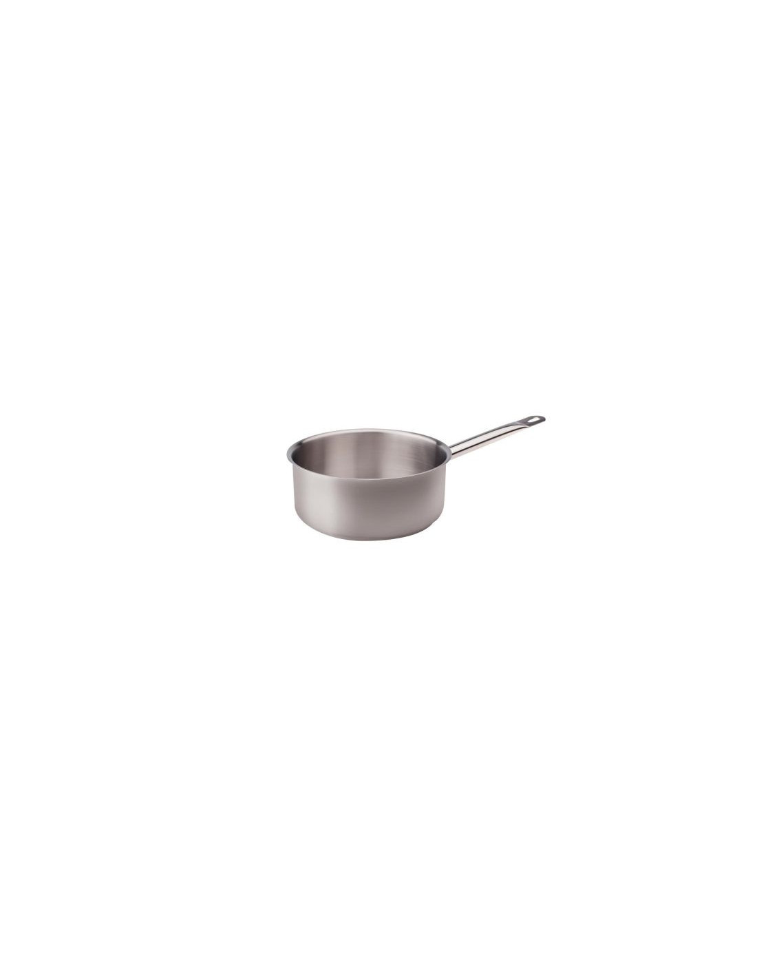 Cacerola baja de acero inoxidable para inducción, un asa, diámetro 28cm
