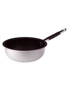 Sartén de aluminio antiadherente de 3 mm mantecare con mango cool, diámetro 36 cm