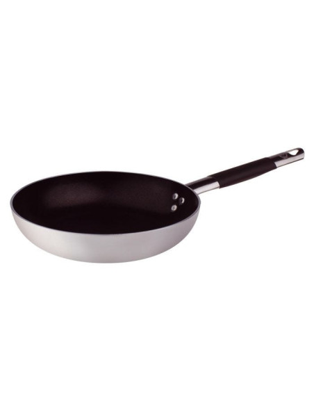Sartén baja de aluminio antiadherente de 3 mm con mango frío, diámetro 32 cm