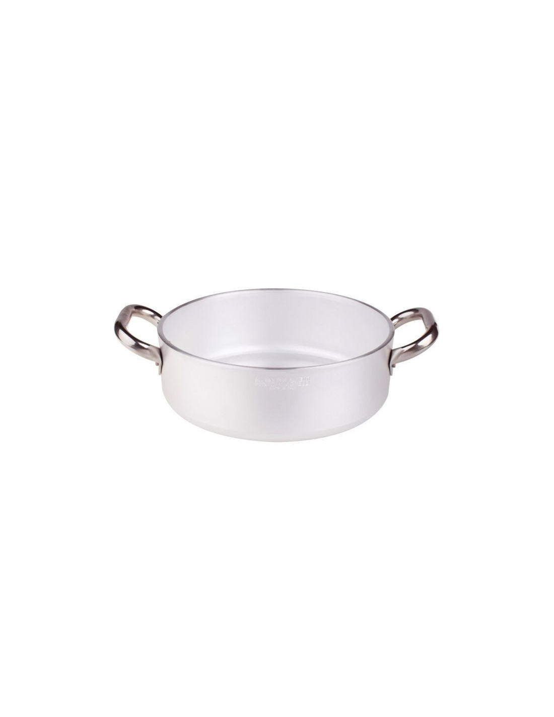 Cacerola baja radiante en aluminio de 5mm con dos asas, diámetro 28cm