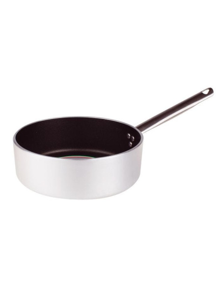 Cacerola baja de aluminio antiadherente de 5 mm con un asa, diámetro 24 cm
