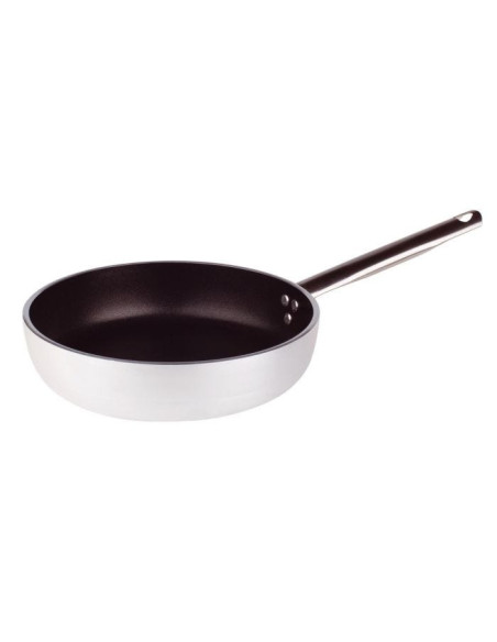 Sartén recta de aluminio antiadherente de 5 mm con mango, diámetro 28 cm