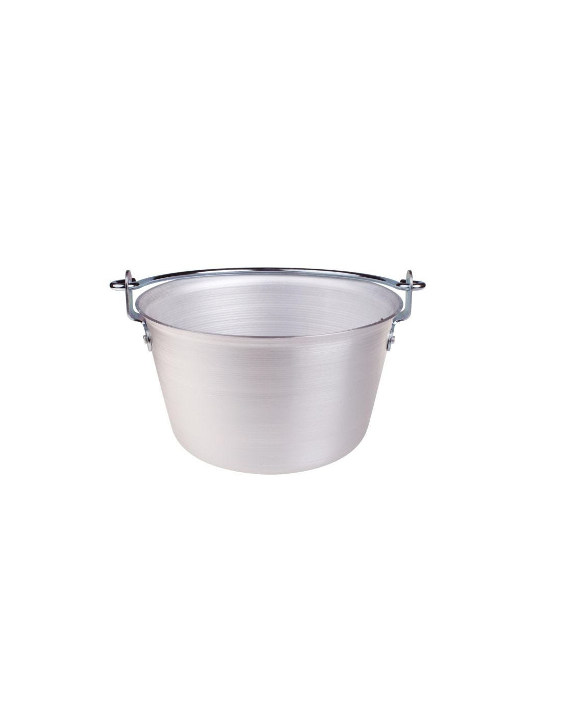 Olla para polenta de aluminio de 3 mm con mango de hierro, diámetro 32 cm