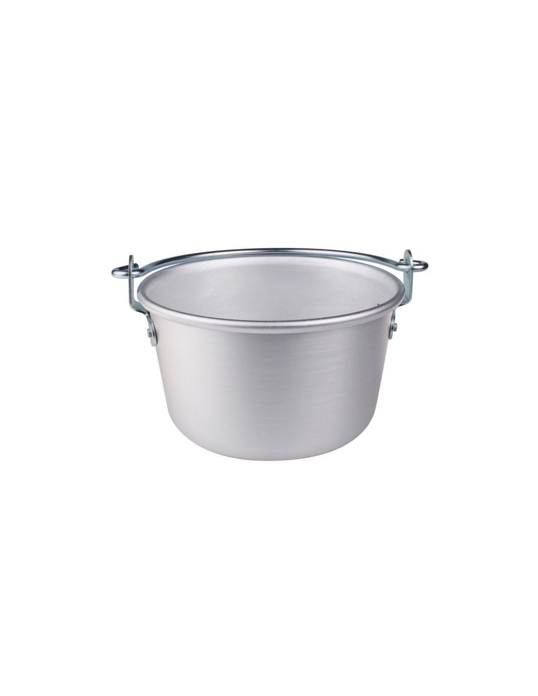 Caldero con asa y borde arqueados, diámetro 40 cm.