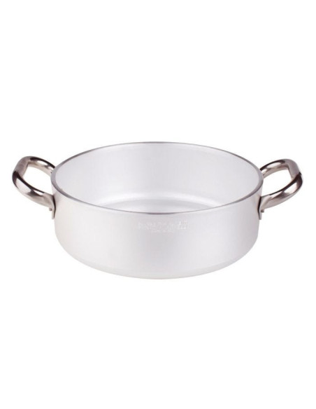 Cacerola baja radiante en aluminio de 5mm con dos asas, diámetro 32cm