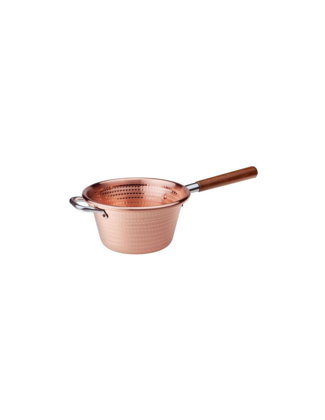Olla de cobre con mango de madera, diámetro 26 cm