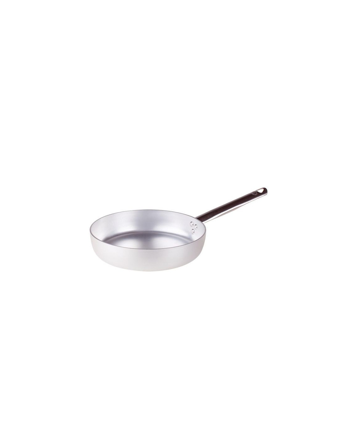 Sartén recta de aluminio de 3 mm con asa, 50 cm de diámetro