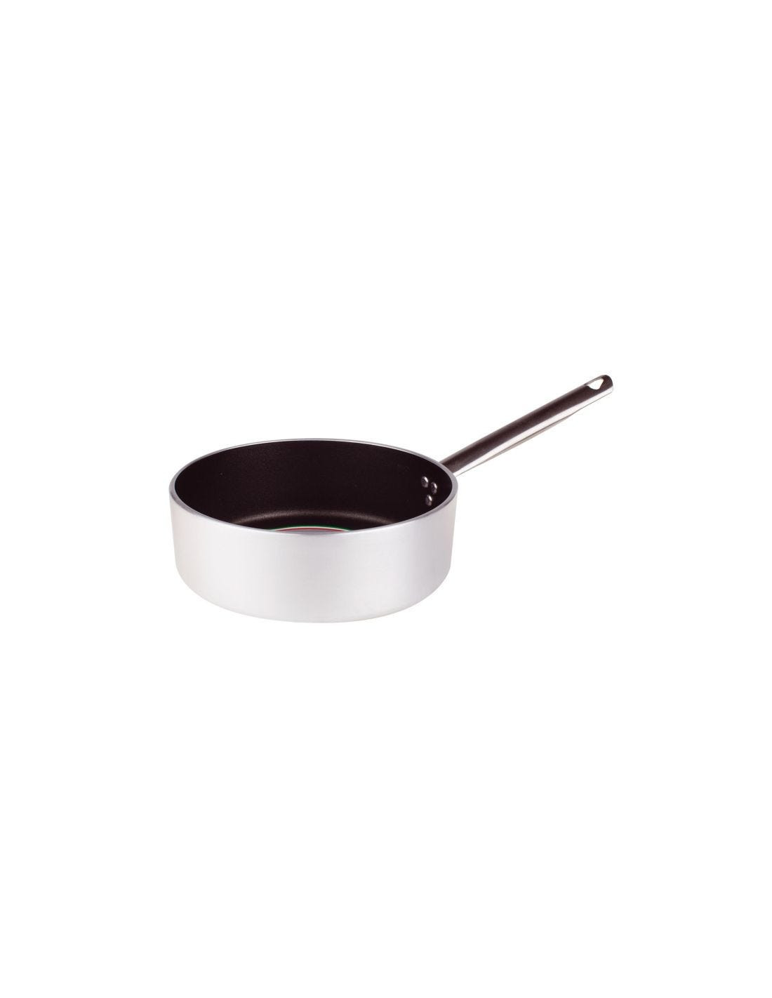 Cacerola baja de aluminio antiadherente de 5 mm con un asa, diámetro 32 cm