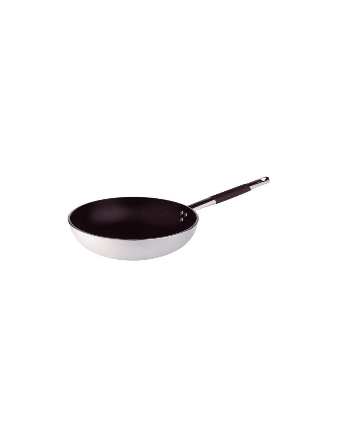 Sartén acampanada de aluminio antiadherente de 5 mm con mango frío, diámetro 40 cm